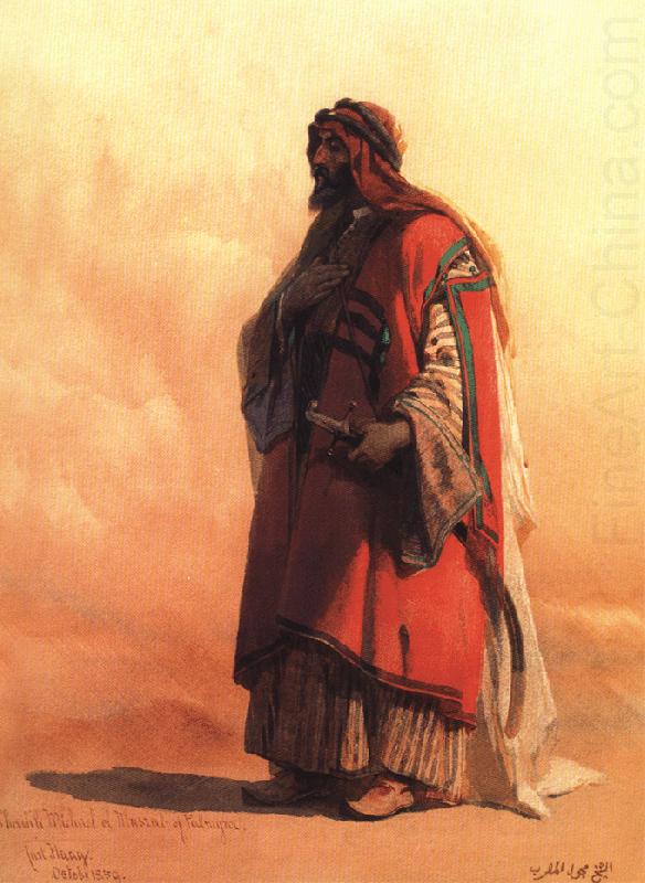 Carl Haag Portrait of Sheikh Medjuel el-Mezrab china oil painting image